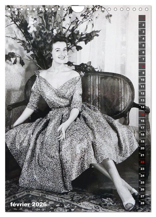 Produktbild: Deux mannequins des ann&eacute;es 1950 - Les jumelles Thea et Helga (Calendrier mural 2026 DIN A4 horizontal), CALVENDO calendrier mensuel
