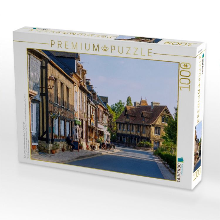 Produktbild: CALVENDO Puzzle Fachwerkh&auml;user in Beuvron-en-Auge im Pays d'Auge | 1000 Teile Lege-Gr&ouml;&szlig;e 64x48cm Foto-Puzzle f&uuml;r gl&uuml;ckliche Stunden