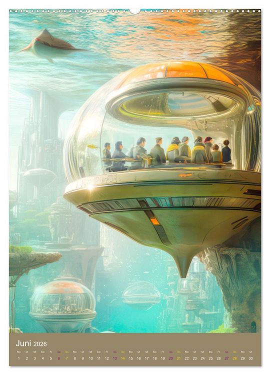 Produktbild: Science-Fiction Zukunftsvisionen (hochwertiger Premium Wandkalender 2026 DIN A2 hoch), Kunstdruck in Hochglanz