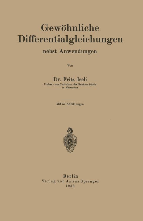 Produktbild: Gew&ouml;hnliche Differentialgleichungen nebst Anwendungen