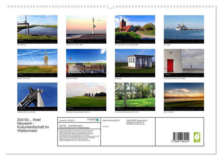 Produktbild: Zeit f&uuml;r... Insel Neuwerk - Kulturlandschaft im Wattenmeer (hochwertiger Premium Wandkalender 2026 DIN A2 quer), Kunstdruck in Hochglanz
