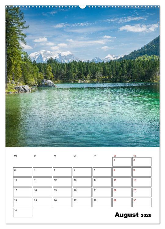Produktbild: Traumhaftes Berchtesgadener Land (Wandkalender 2026 DIN A2 hoch), CALVENDO Monatskalender