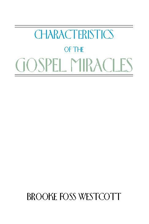Produktbild: Characteristics of the Gospel Miracles