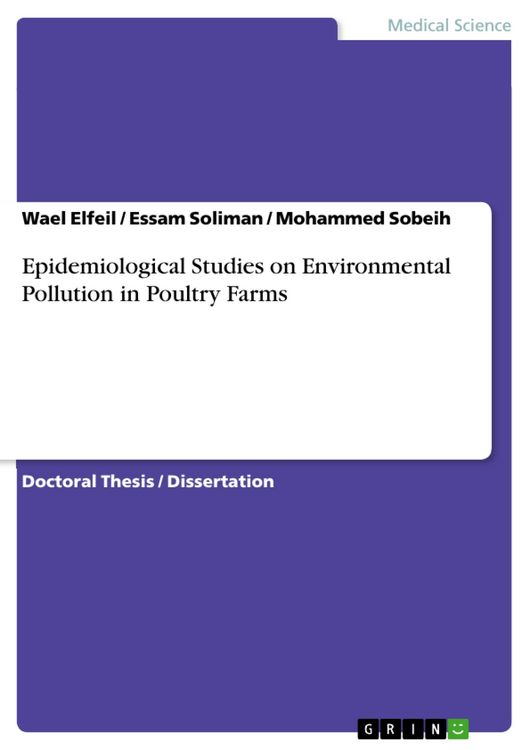Produktbild: Epidemiological Studies on Environmental Pollution in Poultry Farms