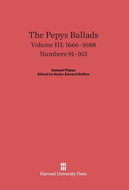Produktbild: The Pepys Ballads, Volume III, (1666-1688)