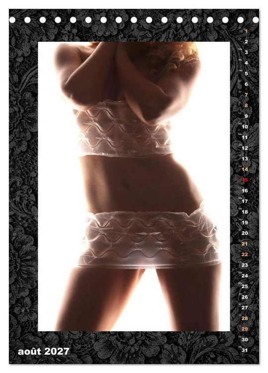 Produktbild: Belles femmes en lingerie (Calendrier de bureau 2027 DIN A5 horizontal), CALVENDO calendrier mensuel