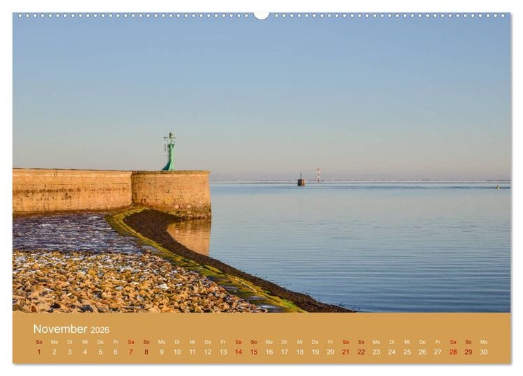 Produktbild: Wilhelmshaven - Sonne, K&uuml;ste und Meer (hochwertiger Premium Wandkalender 2026 DIN A2 quer), Kunstdruck in Hochglanz