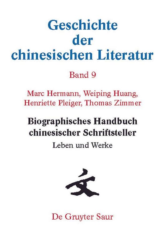 Produktbild: Biographisches Handbuch chinesischer Schriftsteller