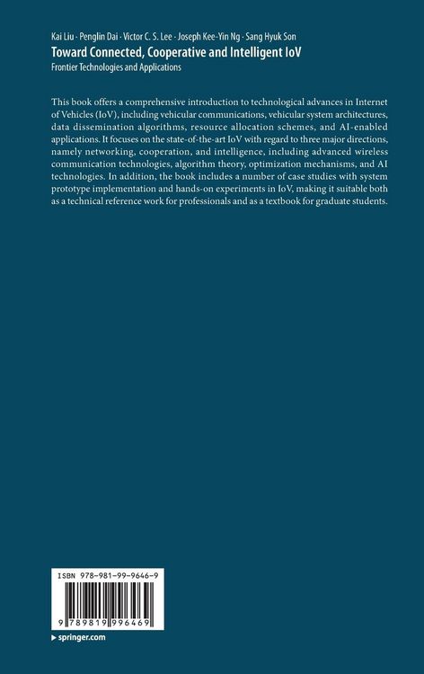 Produktbild: Toward Connected, Cooperative and Intelligent IoV