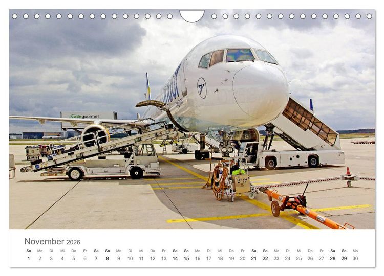 Produktbild: Gro&szlig;e und kleine Flieger am Flughafen (Wandkalender 2026 DIN A4 quer), CALVENDO Monatskalender
