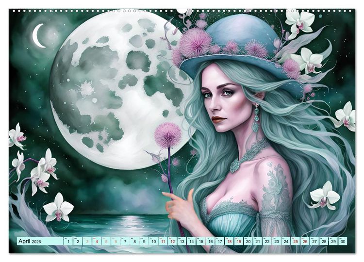 Produktbild: Naturzauberinnen im Mondschein (Wandkalender 2026 DIN A2 quer), CALVENDO Monatskalender
