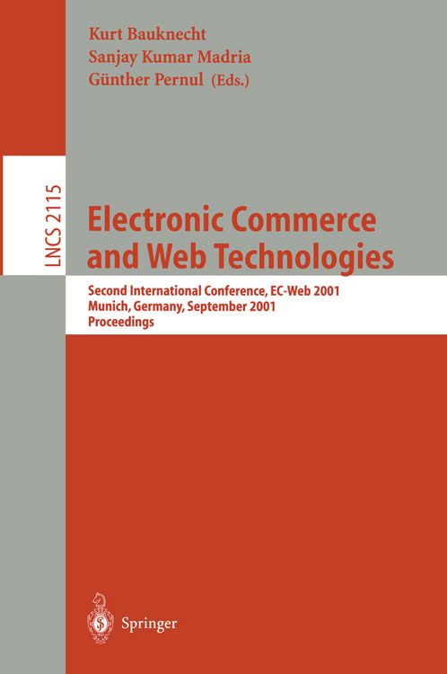 Produktbild: Electronic Commerce and Web Technologies