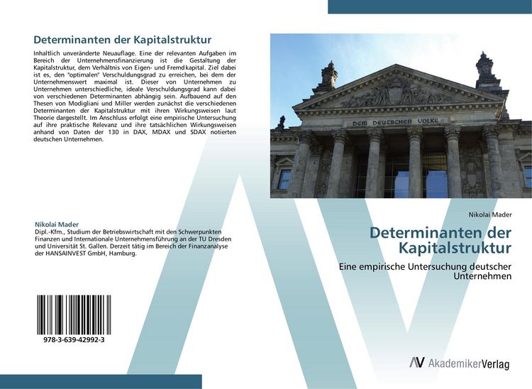 Produktbild: Determinanten der Kapitalstruktur