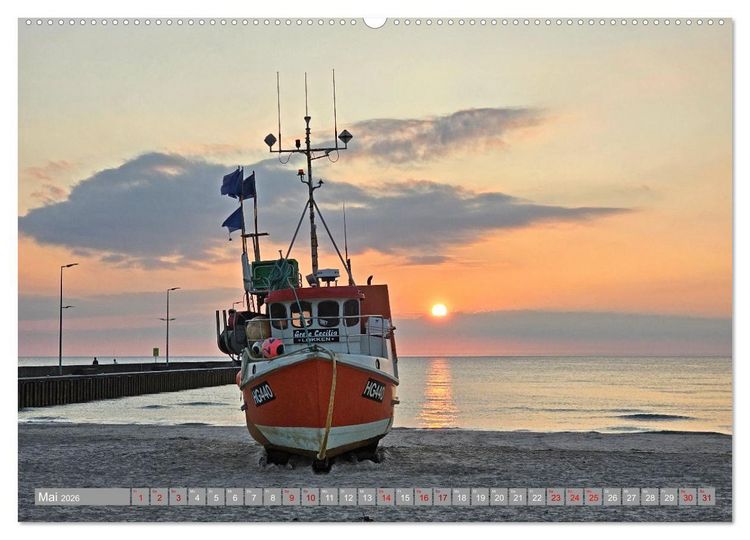 Produktbild: Mit dem Wohnmobil entlang der K&uuml;ste D&auml;nemarks (hochwertiger Premium Wandkalender 2026 DIN A2 quer), Kunstdruck in Hochglanz