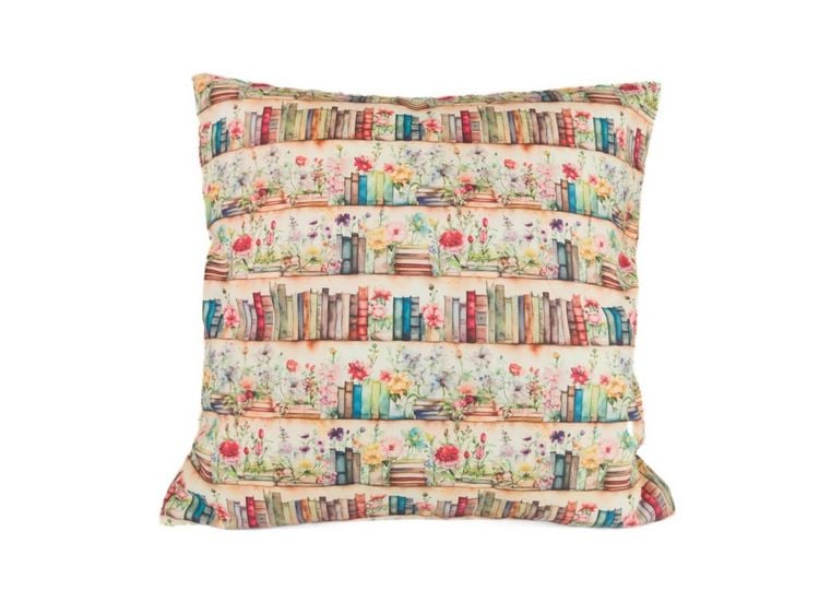 Produktbild: Dekokissen - B&uuml;cherregal floral