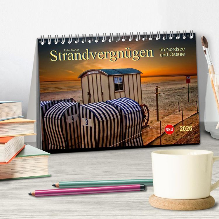 Produktbild: Strandvergn&uuml;gen - an Nordsee und Ostsee (Tischkalender 2026 DIN A5 quer), CALVENDO Monatskalender