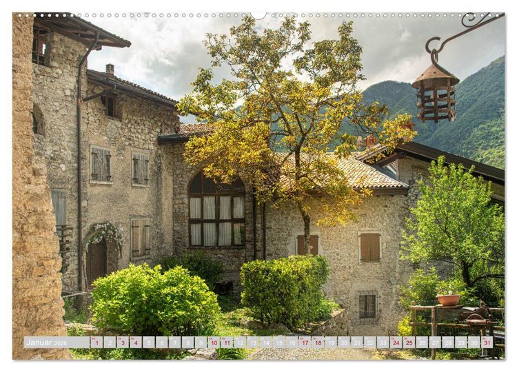 Produktbild: Tenno - Landschaft zwischen Trentino und Gardasee (hochwertiger Premium Wandkalender 2026 DIN A2 quer), Kunstdruck in Hochglanz