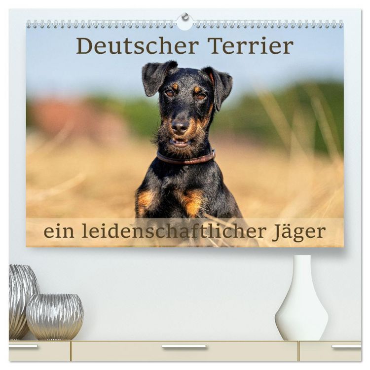 Produktbild: Deutscher Terrier - ein leidenschaftlicher J&auml;ger (hochwertiger Premium Wandkalender 2026 DIN A2 quer), Kunstdruck in Hochglanz