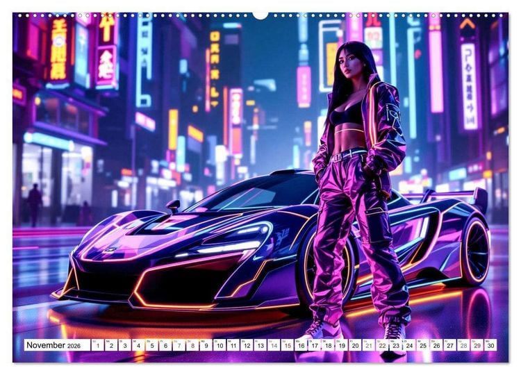 Produktbild: Cars & Girls (Wandkalender 2026 DIN A2 quer), CALVENDO Monatskalender