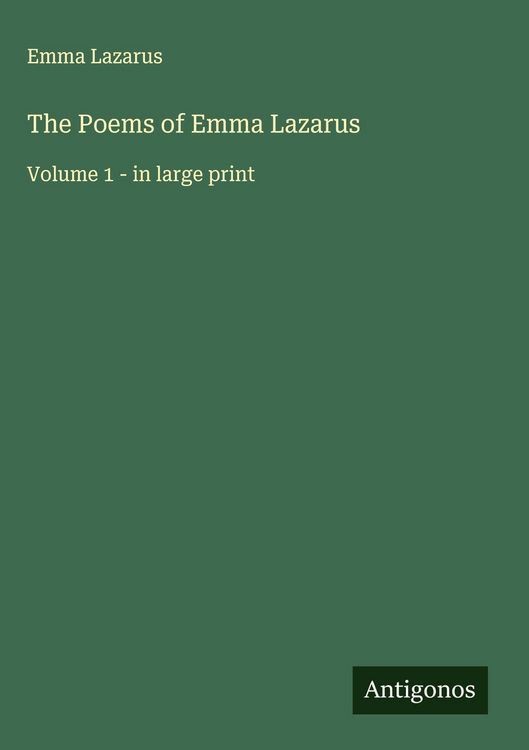 Produktbild: The Poems of Emma Lazarus