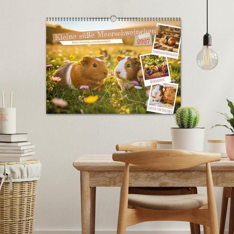 Produktbild: Kleine s&uuml;&szlig;e Meerschweinchen (Wandkalender 2027 DIN A3 quer), CALVENDO Monatskalender