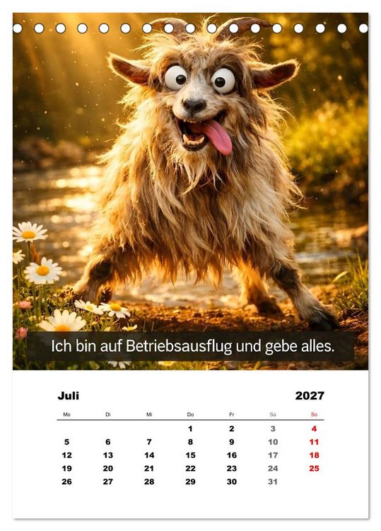 Produktbild: Tier-isch wahr! (Tischkalender 2027 DIN A5 hoch), CALVENDO Monatskalender