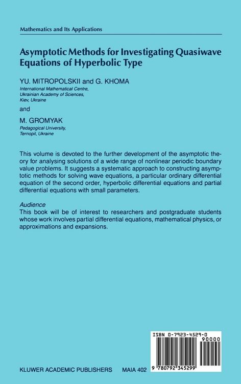 Produktbild: Asymptotic Methods for Investigating Quasiwave Equations of Hyperbolic Type