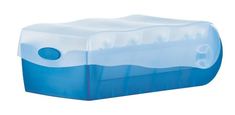 Produktbild: CROCO Lern-, Telefon-und Karteibox A 8 (blau/trans. klar)