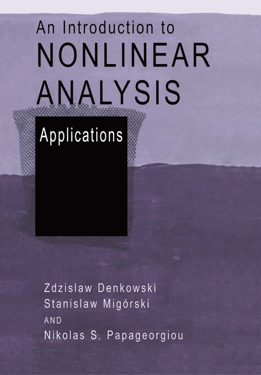 Produktbild: An Introduction to Nonlinear Analysis: Applications
