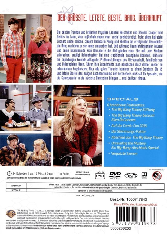 The Big Bang Theory - Staffel 12 [3 DVDs]