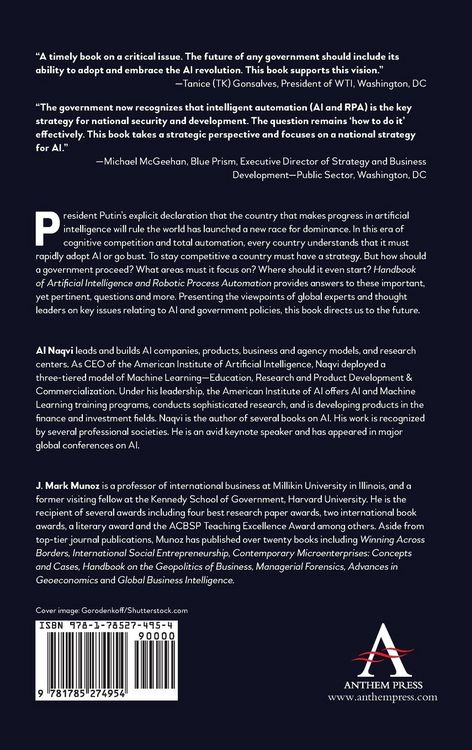 Produktbild: Handbook of Artificial Intelligence and Robotic Process Automation