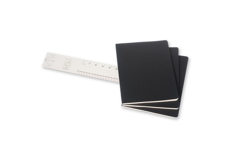 Produktbild: Moleskine Cahier Extra Large liniert schwarz. 3er Pack