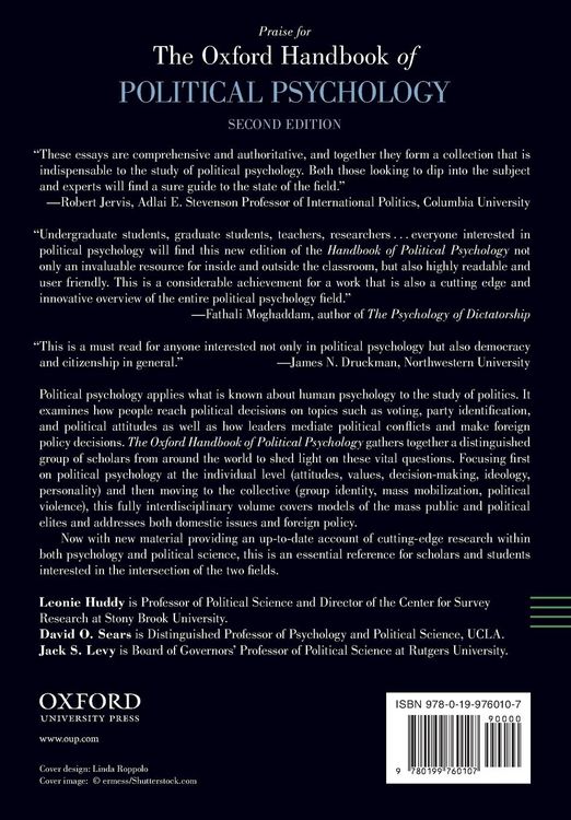 Produktbild: Oxford Handbook of Political Psychology