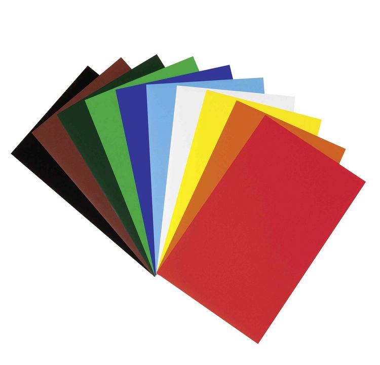 Produktbild: Folia Buntpapier gummiert, 18,5x29,7cm, 10 Blatt, farbig sortiert
