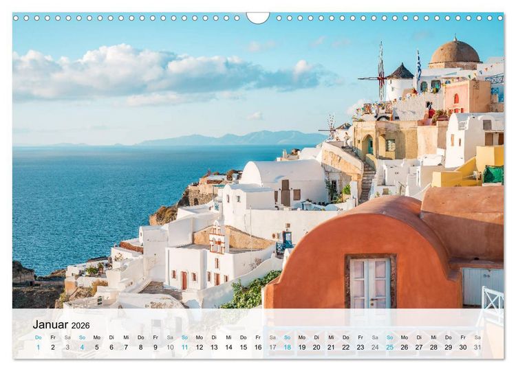 Produktbild: Santorini - Die malerische Kykladeninsel (Wandkalender 2026 DIN A3 quer), CALVENDO Monatskalender