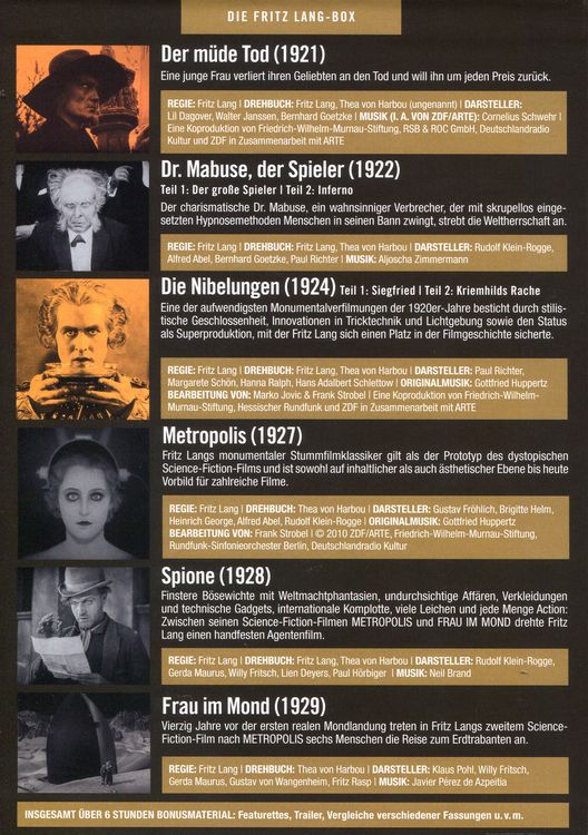 Produktbild: Die Fritz Lang Box [9 DVDs]