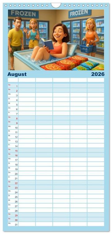 Produktbild: Familienplaner 2026 - K&auml;lteanbeter mit 5 Spalten (Wandkalender, 21 x 45 cm) CALVENDO