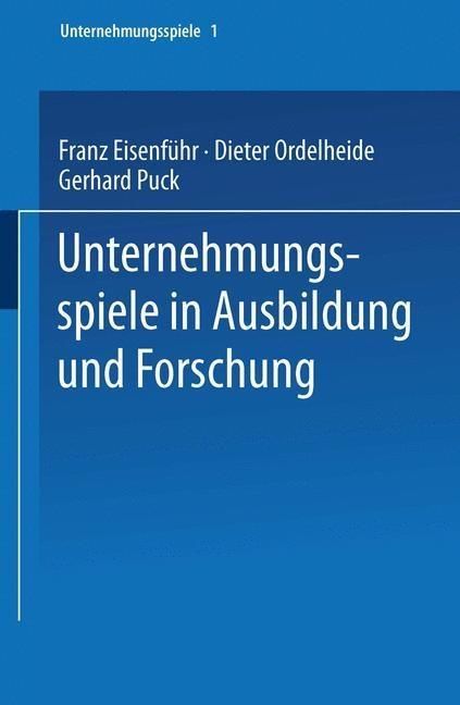 Produktbild: Unternehmungsspiele in Ausbildung und Forschung