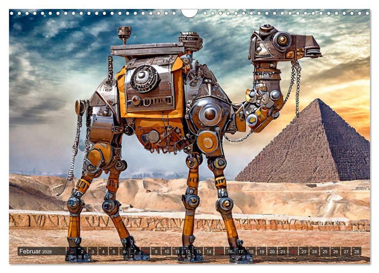 Produktbild: Die Roboter-Tierwelt (Wandkalender 2026 DIN A3 quer), CALVENDO Monatskalender