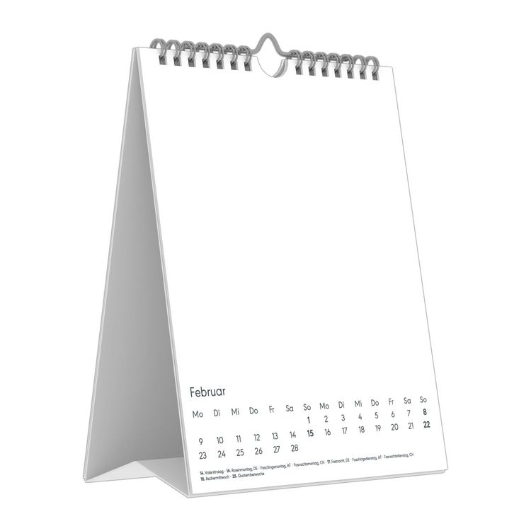 Produktbild: Kreativ-Kalender Tischaufsteller hoch weiß 2026 - 16 x 20 - Foto, Malen, Basteln A4 - datiert - Kreativkalender - Foto-Kalender - Alpha Edition