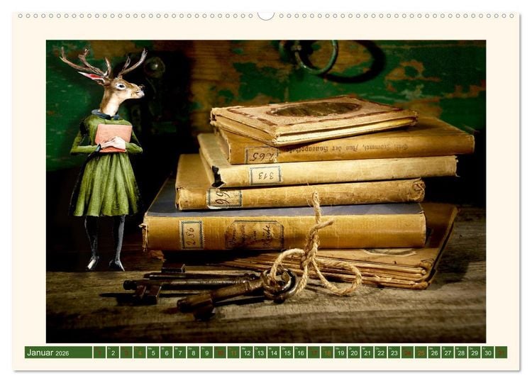 Produktbild: Tierische B&uuml;chernarren (Wandkalender 2026 DIN A2 quer), CALVENDO Monatskalender
