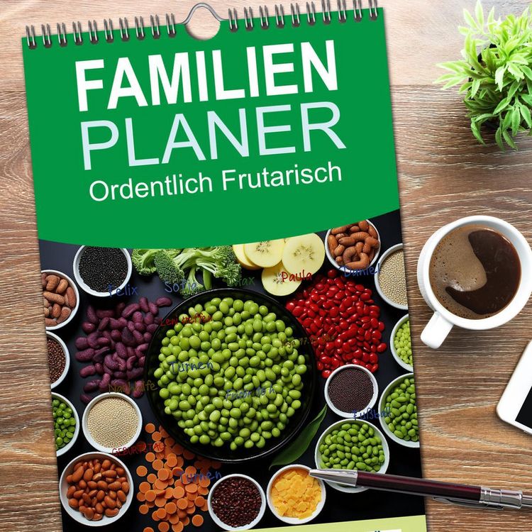 Produktbild: Familienplaner 2026 - Ordentlich Frutarisch mit 5 Spalten (Wandkalender, 21 x 45 cm) CALVENDO