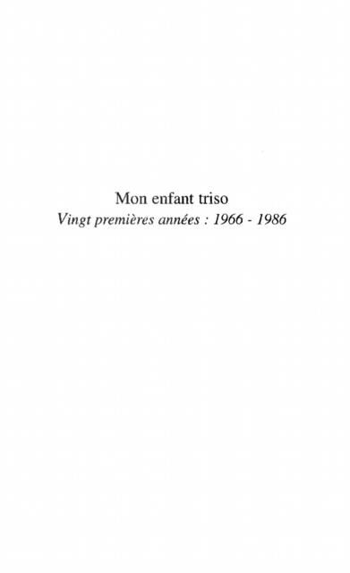 Produktbild: Mon enfant triso