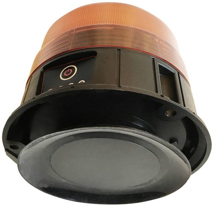 Produktbild: Berger & Schr&ouml;ter Rundumleuchte Akku LED RKL 12/24VR65 20288 5 V akkubetrieben Magnet-Befestigung, Schraubfu&szlig;, Saugfu&szlig; Orange