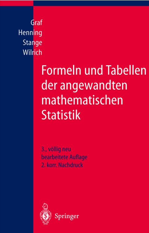 Produktbild: Formeln und Tabellen der angewandten mathematischen Statistik