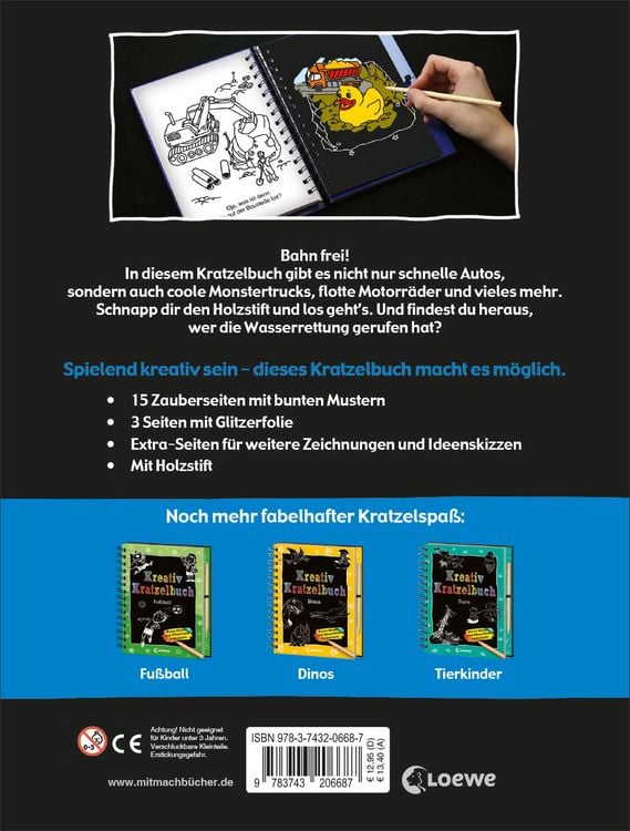 Produktbild: Kreativ-Kratzelbuch: Fahrzeuge
