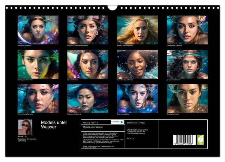 Produktbild: Models unter Wasser (Wandkalender 2026 DIN A3 quer), CALVENDO Monatskalender