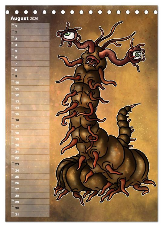 Produktbild: Bestiarium Vladi Krafft (Tischkalender 2026 DIN A5 hoch), CALVENDO Monatskalender