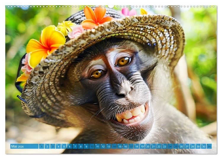 Produktbild: Witzige Tier-Selfies. Lustige Portraits aus der Tierwelt (hochwertiger Premium Wandkalender 2026 DIN A2 quer), Kunstdruck in Hochglanz