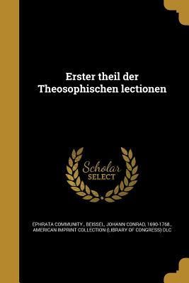 Produktbild: Erster theil der Theosophischen lectionen